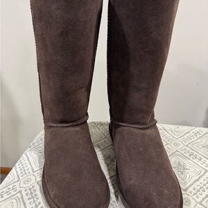BearPaw Women's Chocolate Suede Winter Boots